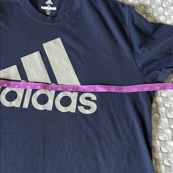 Adidas Golf Dark Blue Tee with White Logo - Picture 2 of 6